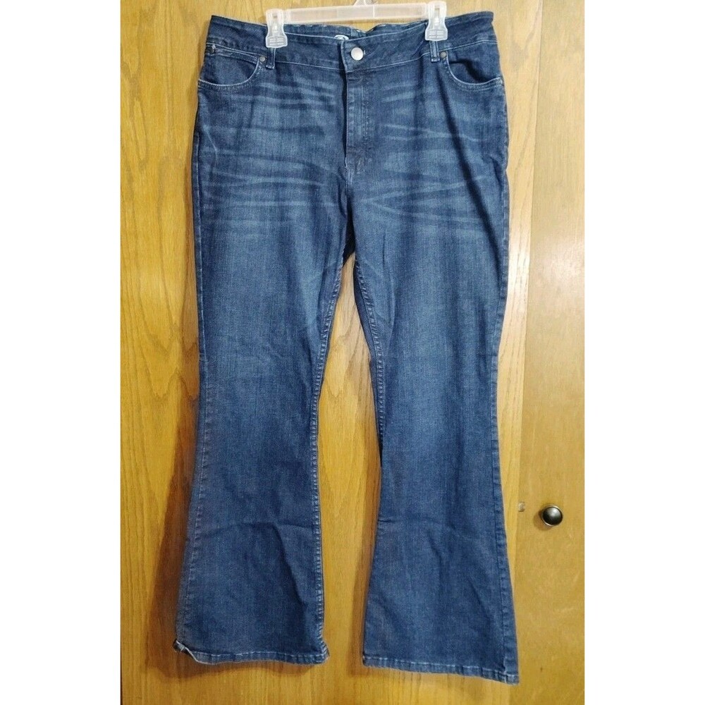 Wrangler Rock 47 Sz 35 X 34 Flare Leg Jeans Denim Rodeo Cowgirl Blue